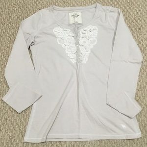 Abercrombie & Fitch Womens Henley L/S Tee (Floral)